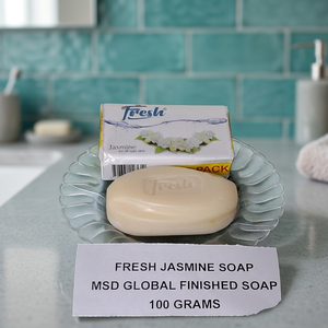 สบู่ก้อนออร์แกนิคกลิ่นมะลิสด 100 กรัม ผลิตจากน้ำมันปาล์ม เหมาะสำหรับทุกสภาพผิว ช่วยเพิ่มความชุ่มชื้น อายุการเก็บรักษา 2 ปี - Product Image 1