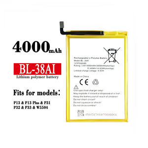 Batteries BL-38AI 4000mAh pour <span class=keywords><strong>batterie</strong></span> lithium-ion Itel P32 P13 P31 P33 - Product Image 2