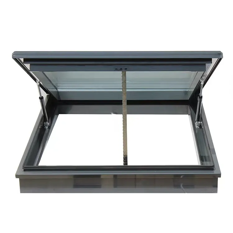 Durable Waterproof Electric Automatic Aluminum Skylight Awning Blinds Glass Roof Window Solar Tube Roof Skylight