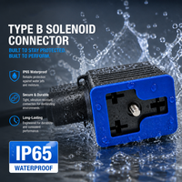 Connecteur de vanne solénoïde DIN 43650 Type B 11 mm 3+PE, prise étanche IP67 avec joint d'étanchéité bleu pour PLC