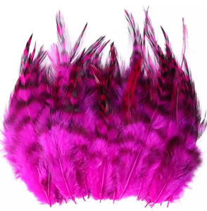 Gran oferta, 5-6 ", plumas de sillín de gallo de Chinchilla gris teñidas, plumas de gallo Grizzly <span class=keywords><strong>para</strong></span> atar moscas, pesca - Product Image 5