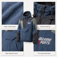 Veste coupe-vent Y25 personnalisée à col montant, en nylon Ripstop respirant, avec fermeture éclair quart de tour, style vintage pour homme, idéale automne-printemps, fabrication OEM