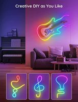 Tuya Wifi Bluetooth contrôle domestique bandes RGB voix réglable intelligent néon corde lampe décor mural Dimmable intelligent Led néon bande lumineuse