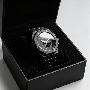 Orologio da Polso da Uomo Creativo con Slogan, Quadrante Ottagonale Satinato, Analogico Digitale, Doppio Fuso Orario, al Quarzo, Personalizzabile, per Commercio all'Ingrosso - Product Image 3