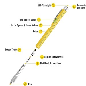 Kim loại LED ánh sáng bút <span class=keywords><strong>stylus</strong></span> mức độ bóng lên điều khiển bút chức năng trong công cụ đa chức năng người đàn ông Logo Led bút tùy chỉnh bút với biểu tượng tùy chỉnh - Product Image 4