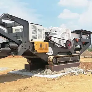 Ensemble complet de machine de concassage à percussion de carrière concasseur de pierres mobile usine pour galets calcaires