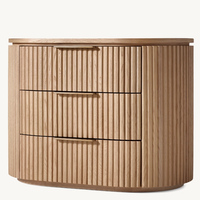 Table de chevet américaine en bois massif, commode de chambre à coucher, armoire de rangement simple et rétro, meuble
