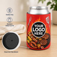 Support isotherme personnalisé en néoprène pour canettes et bouteilles de bière 12oz 16oz, avec logo par sublimation, portable
