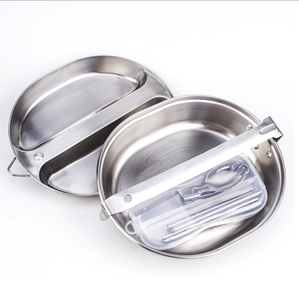 สแตนเลส SUS304ดีบุกพร้อมช้อนพับและกระเป๋าแบบ DFM828ทรงรี - Product Image 4