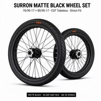 Ensemble de roues Supermoto haute performance de 17 pouces, compatible avec Surron Light Bee X LBX Talaria Sting 17x1.60 17x2.15, pneus CST chromés argentés