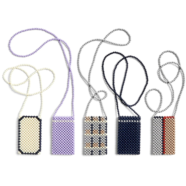 Promotional Fashion Handmade Beaded Mobile Phone Crossbody Carry Bag