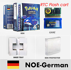 POKE Leaf Green Fire Red Ruby Emerald SAPPHIRE USA FRA EUR NOE ESP ITA RTC 1M Flash cart CART box trey Game Cartridge for Gba - Product Image 3