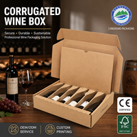 Boîtes d'emballage personnalisées en carton ondulé pour spiritueux, boîtes pliables en carton pour champagne, whisky, verres à vin, parfums