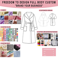 HUOYOUNG Peignoir personnalisé d'usine Vente en gros Cadeau de spa Ensemble de peignoirs 100% coton éponge personnalisé Peignoir
