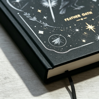 Carnet A5 à couverture rigide Starry Raven, impression personnalisée, plume, serment, sorcière, tarot, cadeau