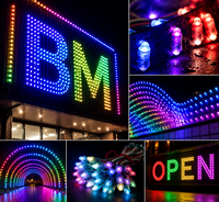 Luz LED Pixel RGB WS2811 de 12 mm, direccionable, programable, IP67, impermeable, para decoración de publicidad exterior