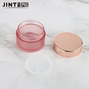 Custom Private Label 1OZ Luxury Plastic Cosmetic Jar Empty Dip Powder Jar 30g Pot with Gold UV Lid
