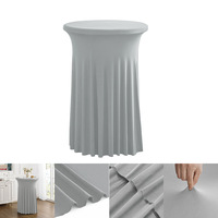 80 rond par 110 ensemble de couvertures de table de bar élégantes nappe ronde à volants pour table de bar de fête de mariage pour banquets et mariages