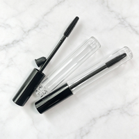 Tube de mascara vide transparent personnalisé avec capuchon noir brosse emballage cosmétique rechargeable bricolage pour sérums