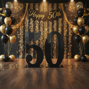 Chiffres en acrylique Iangel pour anniversaire, grands chiffres autoportants découpés au laser, en acrylique miroir doré, 3ft 4ft, pour fêtes et mariages - Product Image 1
