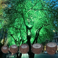 Projecteur LED 12W IP65 étanche en aluminium à piquet pour jardin, aménagement paysager, arbre, cour, parc à thème extérieur, lumière blanc chaud 3000K