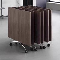 Table de conférence mobile multifonctionnelle extensible, pliable, pour la formation, longue table de bureau, grande table de bureau en mélamine