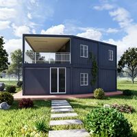 Villa en conteneur d'acier à montage rapide, 3 chambres, maison modulaire pliable, isolée pour climat froid, appartement, usage extérieur, camping, station balnéaire