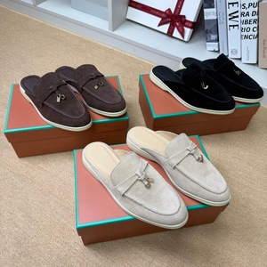 In-stock Cowhide Genuine Leather Head 2026 <b>Half</b>-slipper Womens Shoes Outdoor Flat Sole <b>Slip</b>-on Mules Tassel - Product Image 4