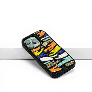 เคสโทรศัพท์มือถือดีไซน์เนอร์ทำมือ น้ำหนักเบา ประดับด้วยลูกปัดแก้วปักลายหรูหรา พร้อมอุปกรณ์เสริมแฟชั่น - Product Image 1