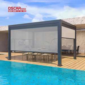 <span class=keywords><strong>Pergola</strong></span> de jardin certifiée ISO9001, en aluminium thermolaqué, résistante aux intempéries, idéale pour l'été comme l'<span class=keywords><strong>hiver</strong></span>, pour patio extérieur - Product Image 1