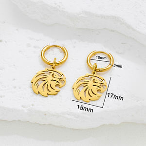 Pendientes de Acero Inoxidable con Diseño de Águila y Dragón, Estilo Simple, Exquisitos y Versátiles, Accesorios para Chicas - Product Image 4