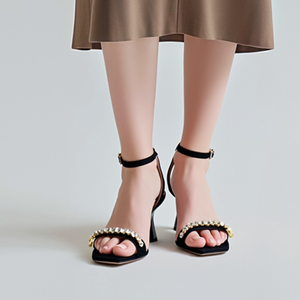 Phụ Nữ 8Cm Cao Gót Kim Cương Pha Lê Đảng Cô Dâu Dép Phụ Nữ Đám Cưới Công Chúa Giày - Product Image 4