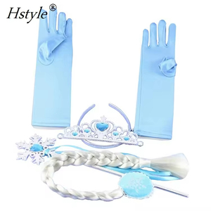 Hstyle nuovo prodotto regina elegante <span class=keywords><strong>Elsa</strong></span> principessa <span class=keywords><strong>Anna</strong></span> bacchetta magica + diadema di strass + corona per capelli + guanto SET regalo per ragazza - Product Image 3