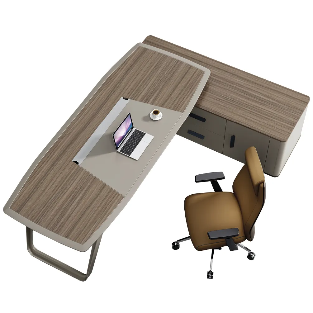 Директорская офисная мебель, последний дизайн офисного стола, меламиновая офисная мебель JUOU