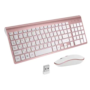 الأكثر مبيعا في الأمازون الكمبيوتر مريح الوردي اللاسلكية لوحة مفاتيح وماوس