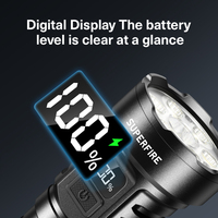 Lampe torche tactique rechargeable, étanche IP44, 2350 lumens, faisceau réglable, portée 230 m, charge USB, en alliage d'aluminium, pour le camping