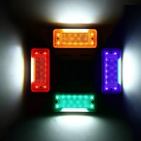 Feux latéraux LED réflecteurs vert bleu rouge ambre blanc 12V 24V pour camion remorque fourgonnette étanche