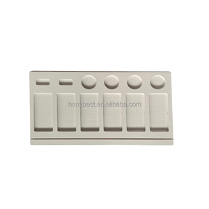 Support de comptoir <span class=keywords><strong>en</strong></span> <span class=keywords><strong>bois</strong></span> blanc à 12 trous pour échantillons de parfum et cosmétiques avec panneau acrylique pour magasin de détail - Product Image 1