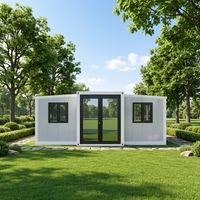 Maison conteneur préfabriquée extensible 20 pieds 40 pieds aux normes locales à vendre, villa de luxe préfabriquée, maison mobile portable 2 chambres