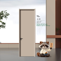 Porte intérieure en bois massif avec cadre en cristal de carbone à faible teneur en formaldéhyde, sans peinture, pour chambre à coucher