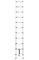 Échelle télescopique pliable en aluminium de conception moderne, escabeau escamotable pour usage extérieur et entrepôt, certifiée EN131