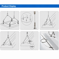 Kits de suspension de câbles personnalisables et réglables, crochets de câble en Y en laiton et acier inoxydable pour l'agencement des panneaux LED