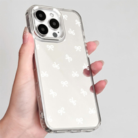Bowknot Miroir Mobile Téléphone Cas pour Iphone 17Air 17 16 15 Plus Pro Max 14 13 Retour De Protection Antichoc Couverture Personnaliser Logo