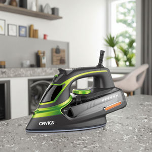 เตารีดไอน้ำไฟฟ้าทรงพลังพร้อมแผ่นความร้อนเซรามิก ฉีดน้ำ และการรีดแบบแนวตั้ง - Product Image 2