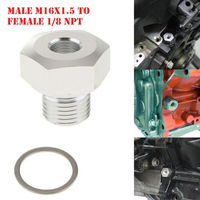 LS1 LS Engine Swap Parts Mâle M16x1.5 à Femelle 1/8NPT Aluminium Capteur de pression d'huile Adaptateur de port pour LS Engine Swap