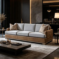 Elegante Sofá Moderno Largo, Tapizado en Tela Premium, Juego de Muebles para Sala de Estar, Sofá de 3 Plazas para Salón y Apartamento 2026