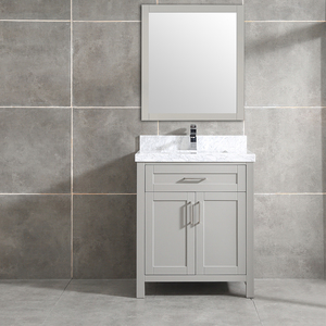 Meuble-lavabo haut de gamme de 30 pouces avec vasque en céramique et caractéristiques résistantes à l'eau - Product Image 2