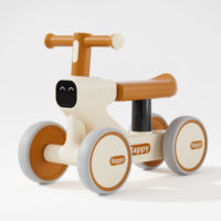 Voiture à pédales pour enfants de 1 à 3 ans, vélo d'équilibre à 4 roues anti-retournement, trottinette pour bébé unisexe, vélo à pousser pour tout-petits