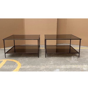Modern Design <b>Black</b> Living Room <b>Coffee</b> <b>Table</b> Luxury Custom Stainless Steel Frame Glass Top <b>Coffee</b> <b>Table</b> <b>Coffee</b> <b>Table</b> Luxury - Product Image 1