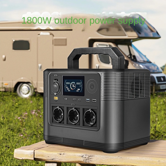 Outdoor Mobile Power 1800W High-Power Portable Emergency Power Support Pure Sine Wave MPPT Customized National Sockets